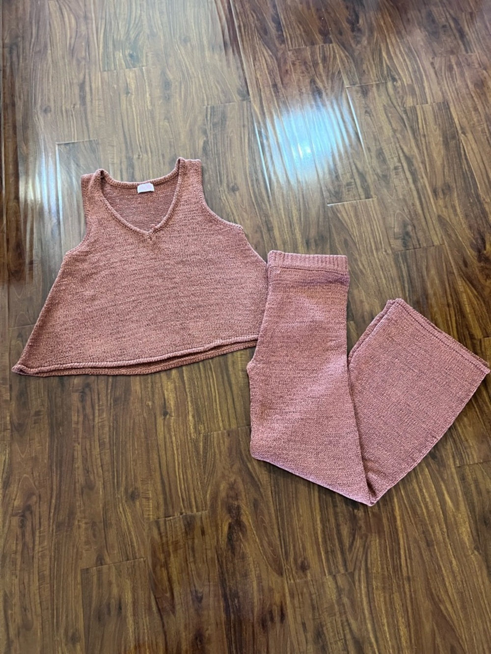 Pink Lily Marleigh Sweater Knit Lounge Set size medium